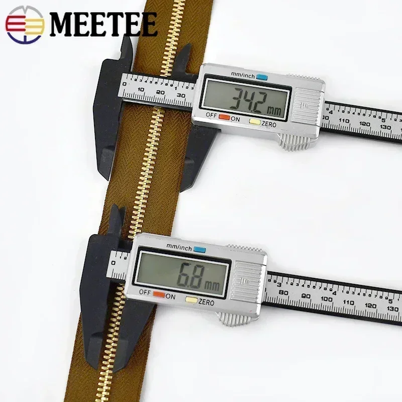 1/2/3Yards 5# Colored Metal Zipper Gold/Sliver Teeth Double Puller Open-end Zips for Bag Garment Zip Repair Kit Sewing Accessory