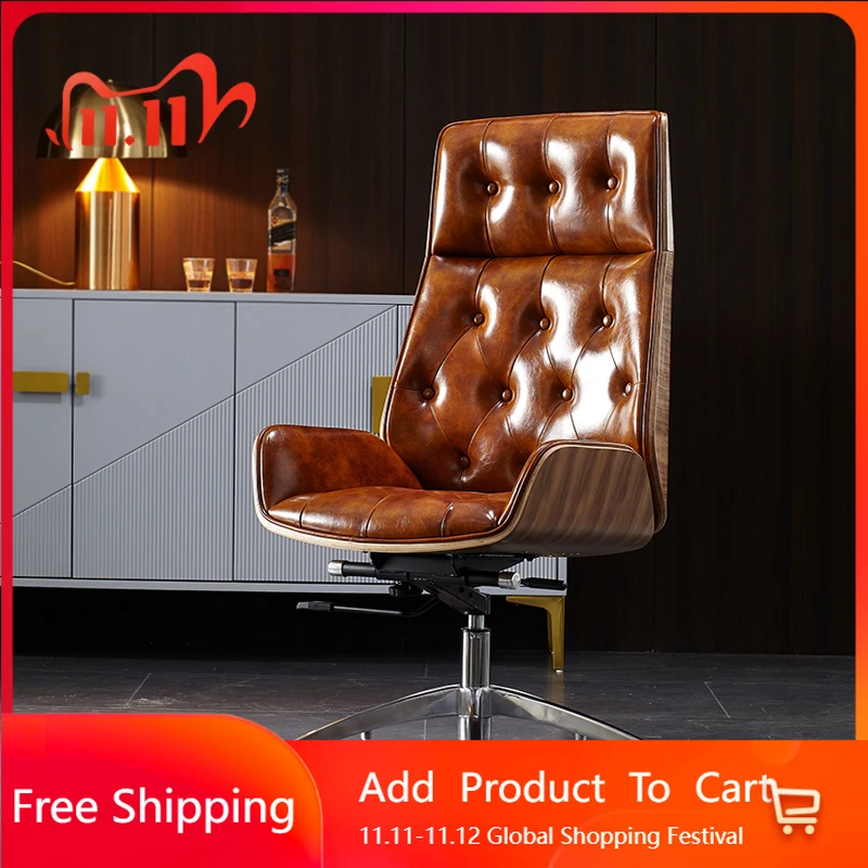 

Luxury Durable Office Chair Ergonomic Computer Solid Executive Comfy Office Chair Comfortable Wheels Metal Muebles Furniture