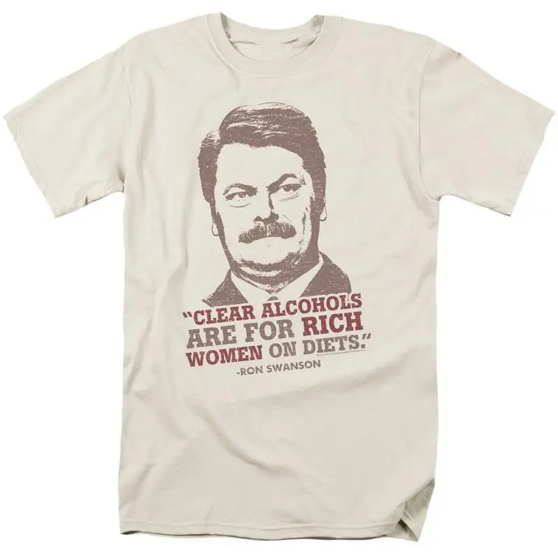 Parks Recreation T-shirt Ron Swanson regular fit cotton graphic tee NBC932