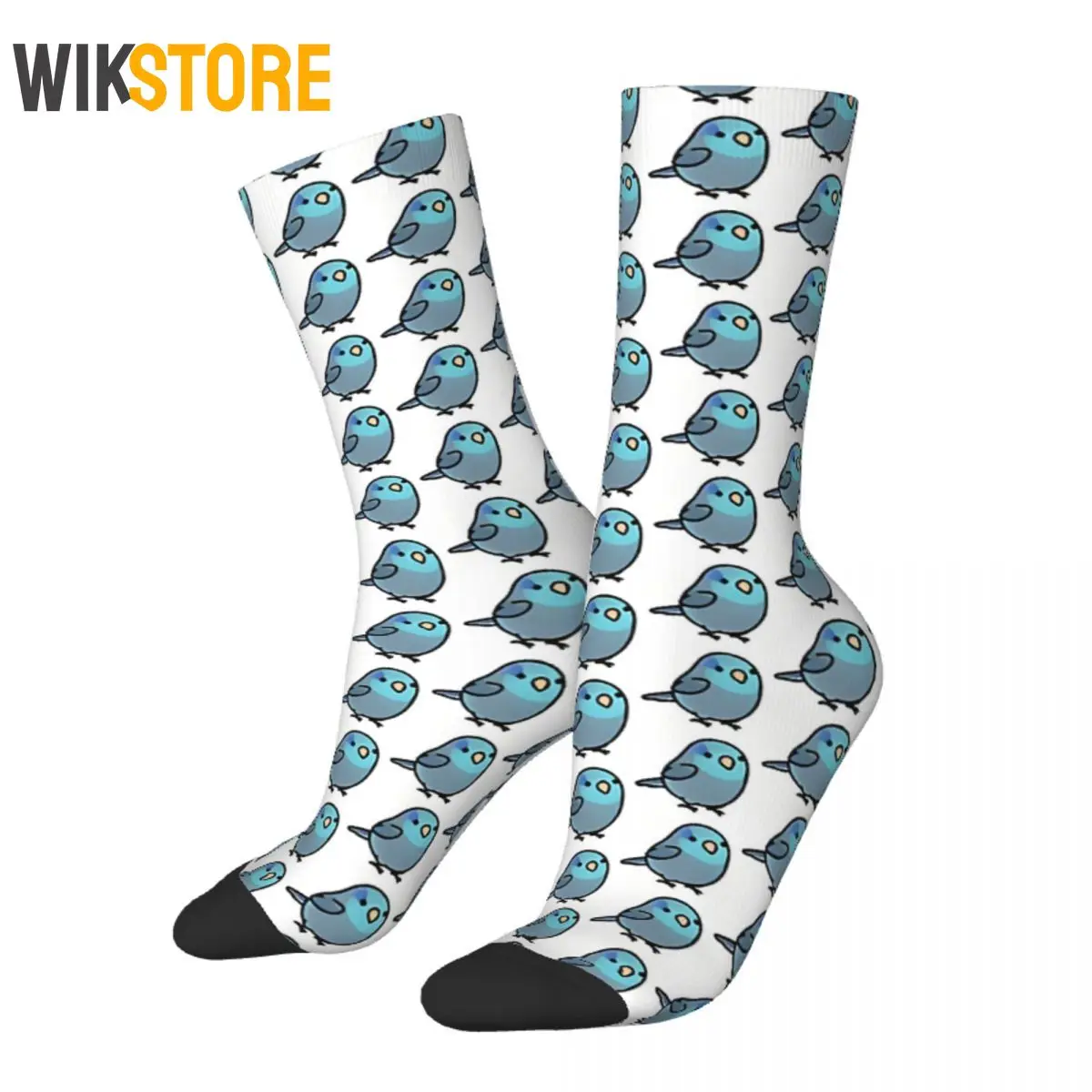 

Funny Men Women Male Socks Blue Parrotlet Retro Harajuku Cute Bird Animal Hip Hop Novelty Crew Crazy Sock Running Sport Socks