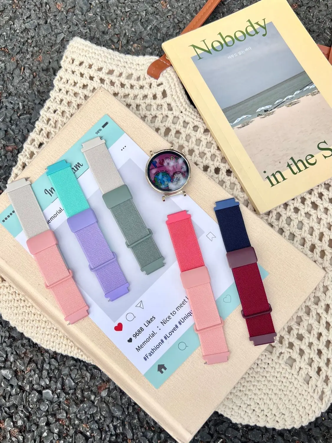 Soft Breathable Adjustable Strap 20/22mm for Amazfit GTR4 GTR3 GTS4 GTS3 Bip6 5 Pop GTS2 GTR2 Samsung Watch7 6 5 4 Classic Band