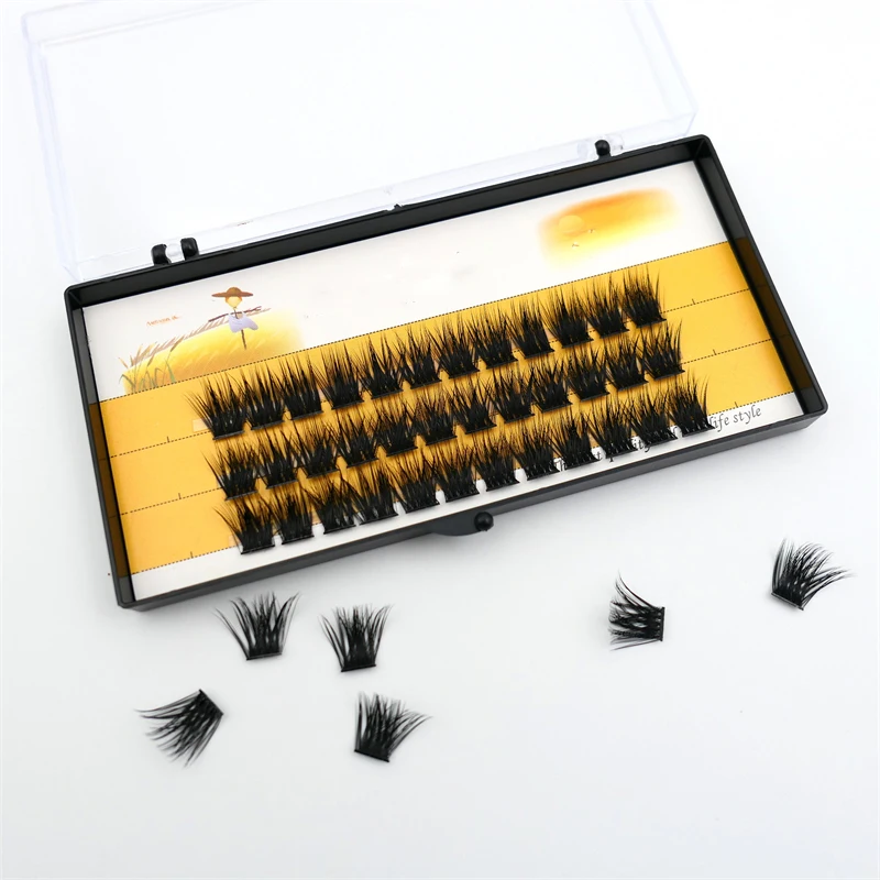 36 grupos de pestañas postizas 40D, individuales, segmentadas, naturales, fáciles de usar para extensiones 5