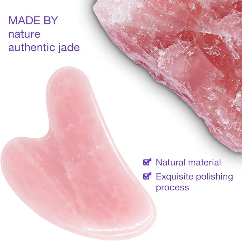 Pedra natural guasha jade beleza facial raspagem ferramentas de massagem firme cuidados com a pele rosto gua sha spa fisioterapia gue che rolo