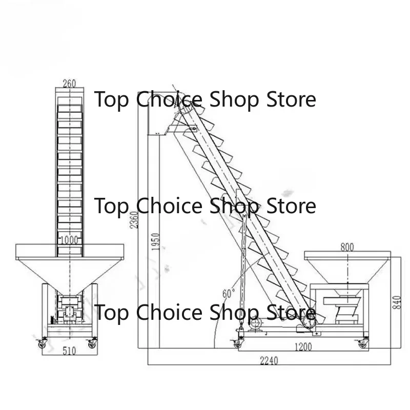 ZX-D Automatic Vertical Continuous Granules Feeding Bucket Elevator for Food Nuts Coffee Bean Grains Pulses Seeds Salt