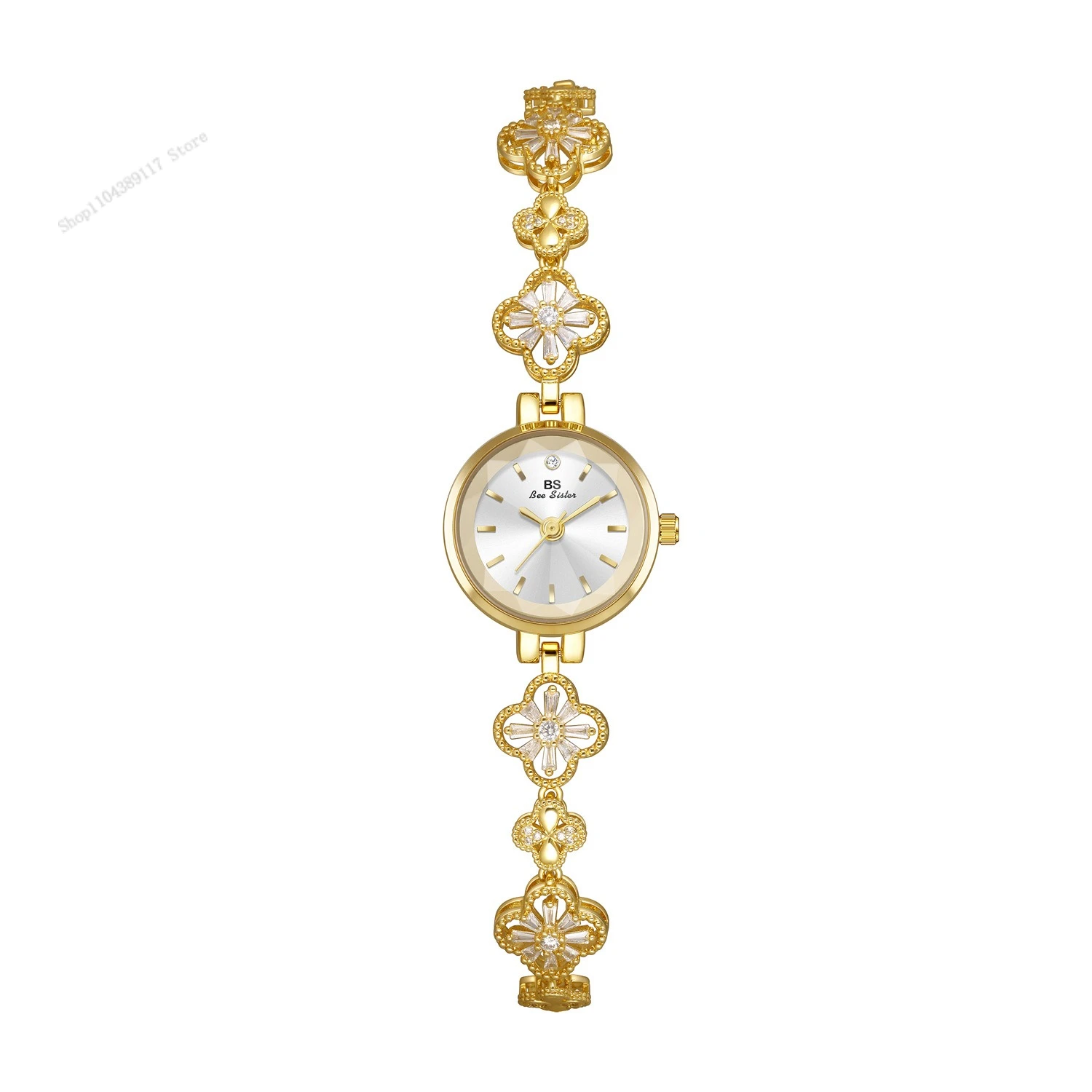 ساعات للنساء موضة أنيقة سوار ذهبي وفضي ساعة يد كوارتز صغيرة 2025 ساعة نسائية محظوظة هدية لمحبي الصديقات