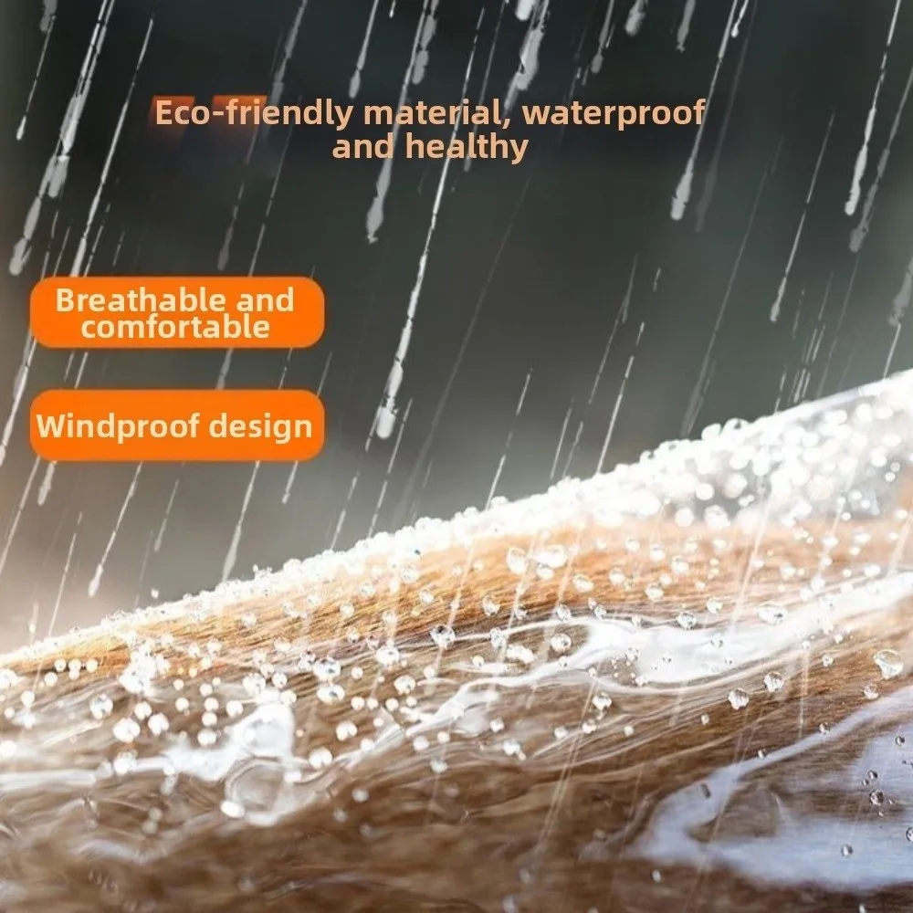 Waterproof Dog Hooded Raincoat High Visibility Transparent Pet Rain Jacket Windproof Adjustable Pet Clear Clothes Puppy