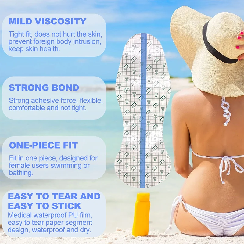 Women Waterproof Private Patches Prevent Dirts Skin Friendly Private Stickers For Swimming Women Swimming Private Stickers image 4