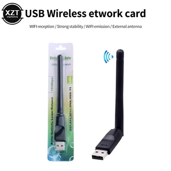 무선 네트워크 카드 미니 USB 와이파이 어댑터, LAN 와이파이 리시버 동글 안테나, 802.11 b/g/n, PC 윈도우 RTL8188, 150Mbps MT7601 