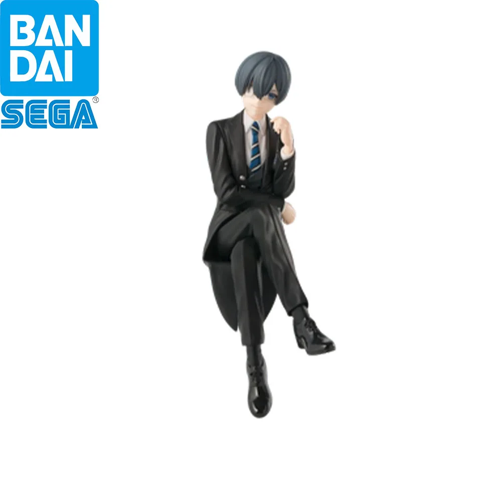 SEGA PM Perching Figure Ciel Phantomhive Black Butler Boarding School Arc Anime Sitting Model Collection Statue Desk Decor