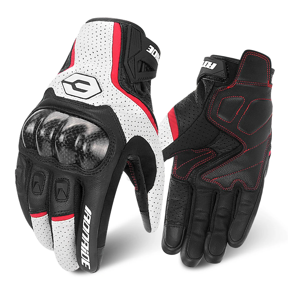 

Winter Motorcycle Gloves Carbon Fiber Leather Motorbike Motocross Gloves Anti-slip Protective Gear Touch Screen Guantes Moto