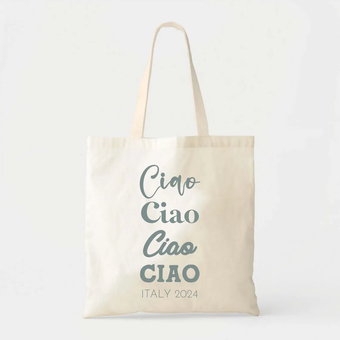 Ciao! Italy Wedding Tote Bag - Custom Totes - Destination Wedding Welcome Tote - Italian Wedding - Europe Vacation Tote - Ciao T