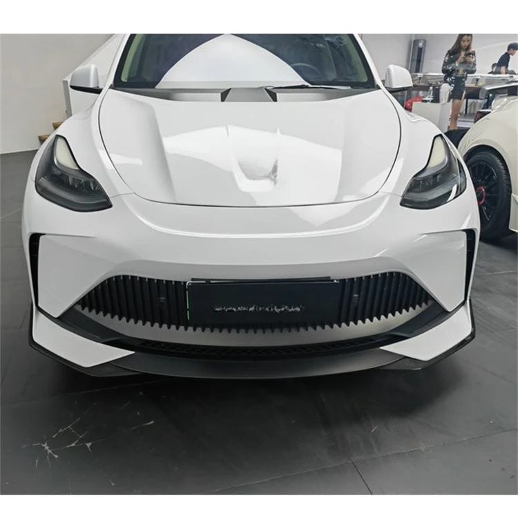 Update To robot Style Side Skirt Fender Car Front/Rear Lip Bumper body kit For Tesla Model Y body part pp material