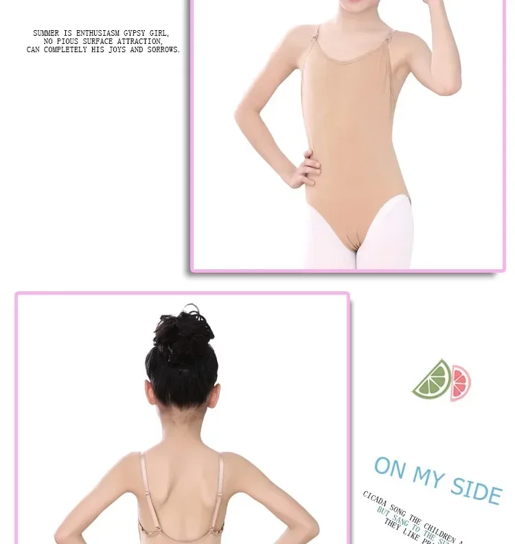 Kind Erwachsene Sexy Nahtlose Leibchen Haut Farbige Gymnastik Trikot Mädchen Kinder Tanzen Ballett Unterwäsche Badeanzug Nude Trikot – Detail 3