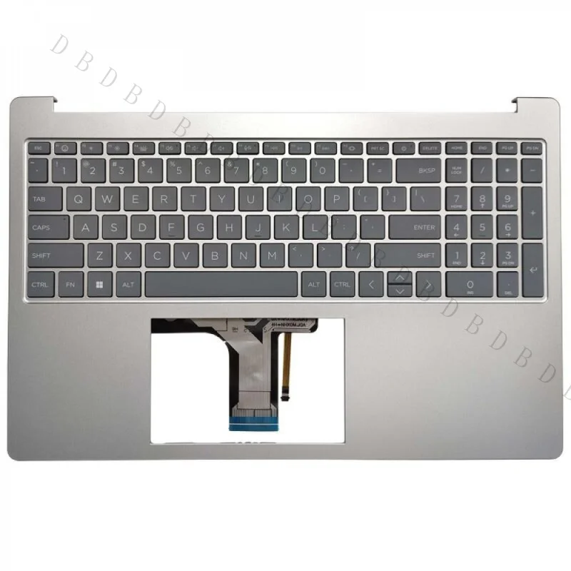 AA+New Laptop US Backlit Keyboard Palmrest Cover N36753-001 For HP 250 G10 15-FC 15-FD TPN-Q286 Q287 Replacement Upper Case Asse