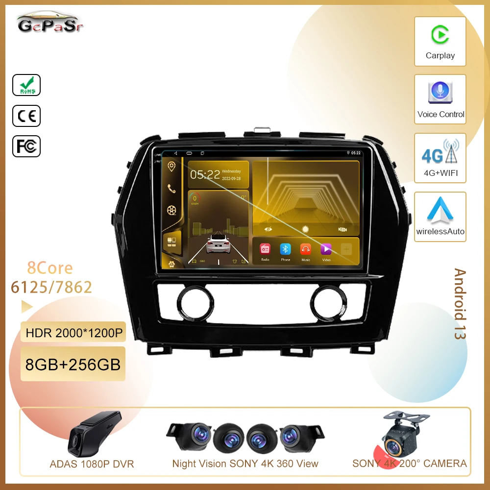 

Android 13 For Nissan Maxima A36 2015 - 2020 Car Radio Multimedia Video Player Navigation HDR QLED Stereo GPS No 2din 2 din DV