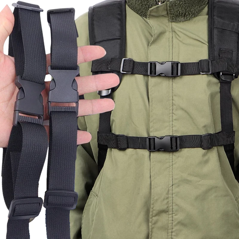Backpack Chest Bag Strap Harness Adjustable Shoulder Strap For Bag Outdoor Camping Tactical Bags Straps Accessories For Backpack