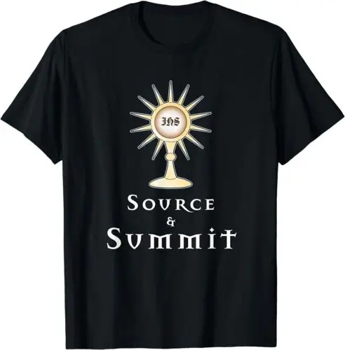 

Holy Eucharist IHS Source And Summit Christian spirituality T-Shirt