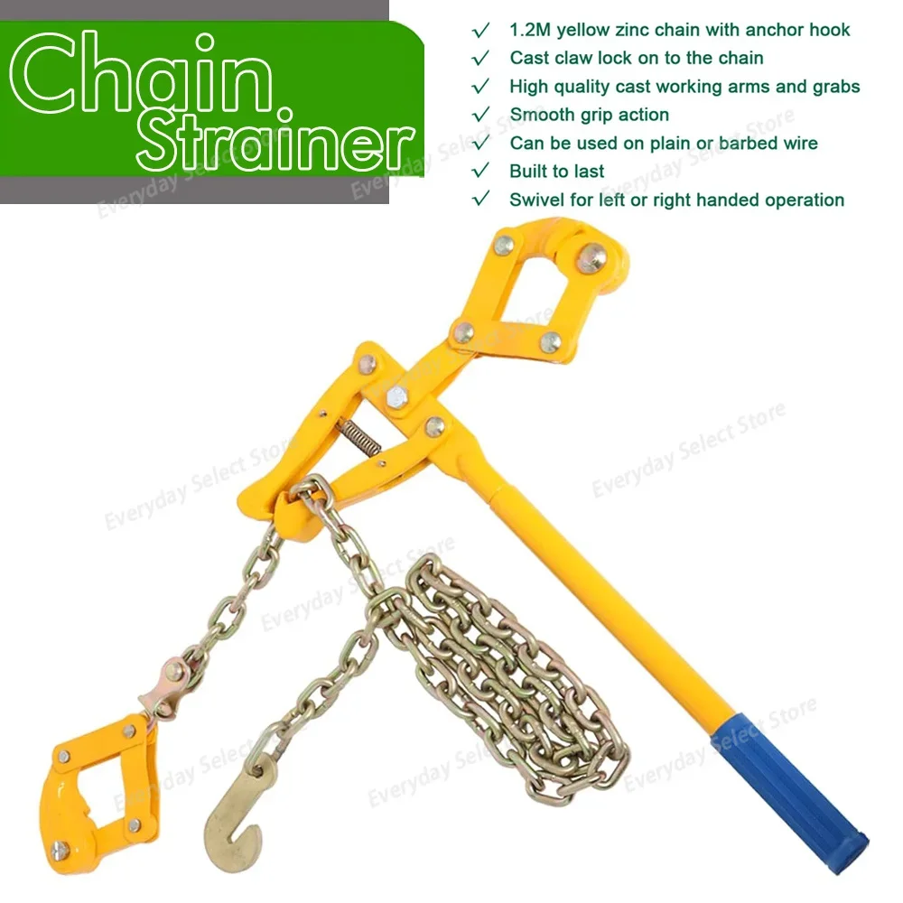 Heavy‑Duty Compact Chain‑Type Fence‑Wire Tensioner Farm‑Grade Stretching Device for Livestock Fencing