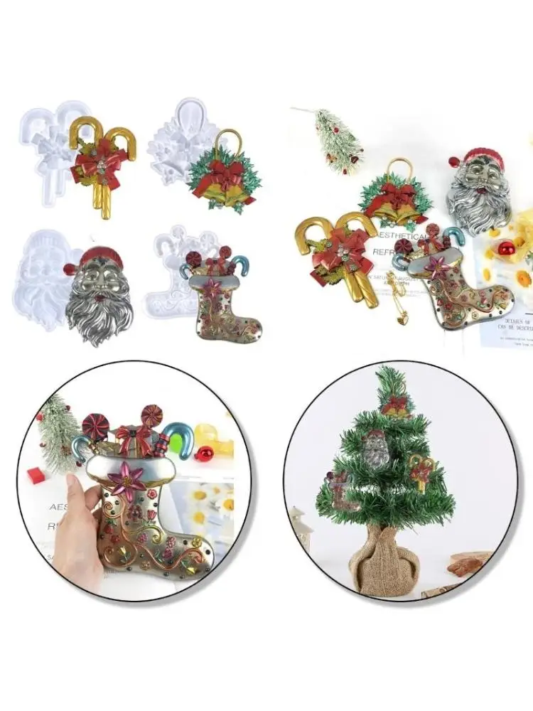 Christmas Santa Resin Mold DIY Silicone Craft Mold Wall Hanging Decor