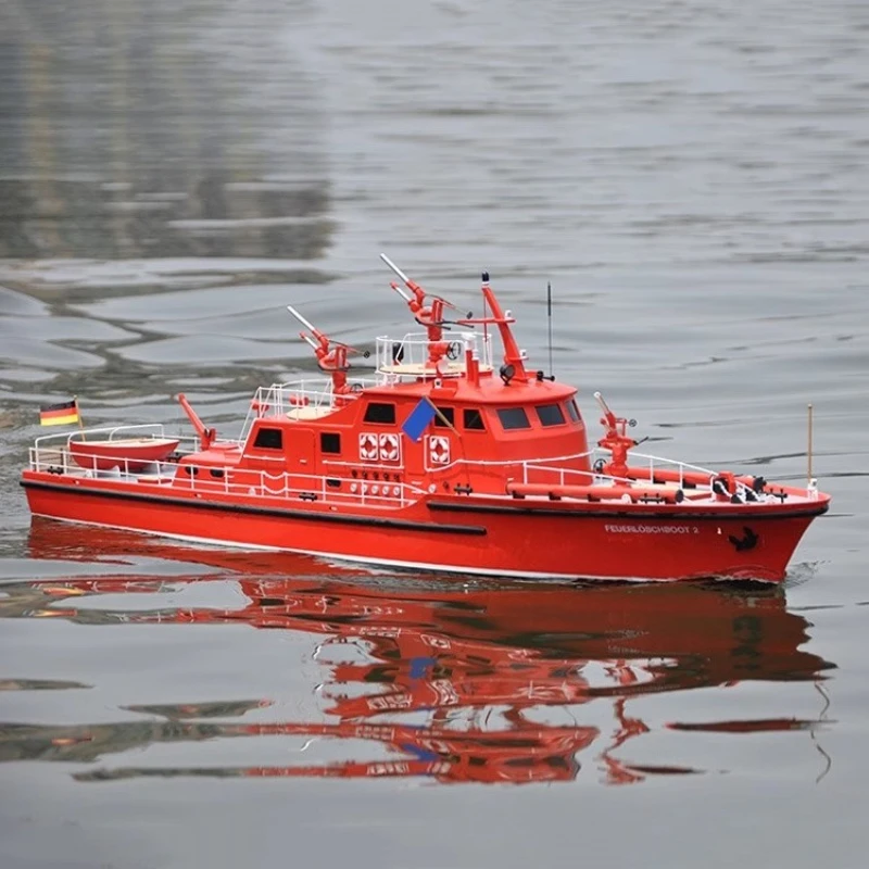 1/25 Dusseldorf RC Sprinkler Nave di Fuoco RTR Edizione Doppio Motore In Fibra di vetro Scafo Simulazione Lavoro Per Adulti RC Barca Modello Giocattolo Regalo