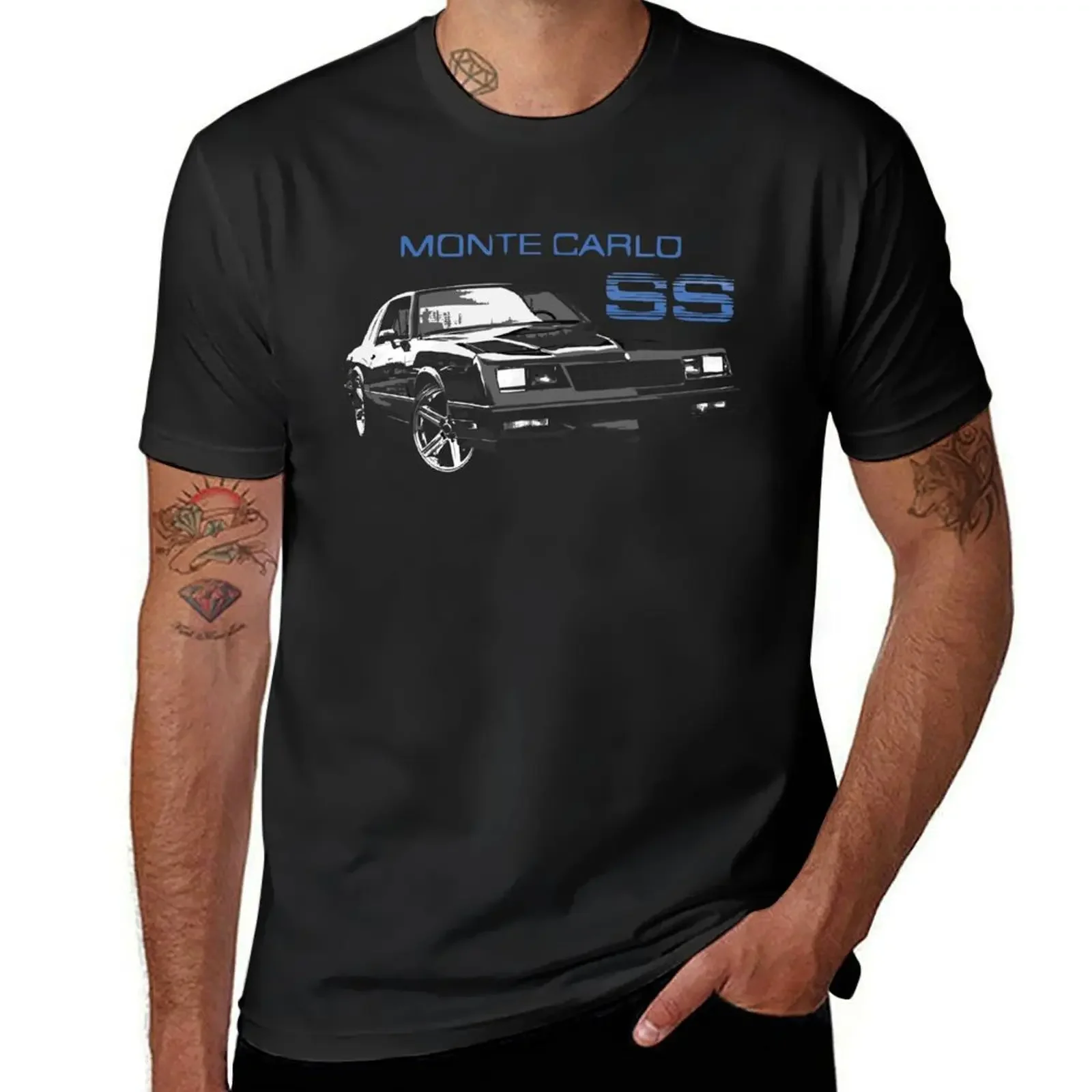 Camiseta de Monte Carlo SS para hombre, camisa de anime, negra, blanca, ropa de verano