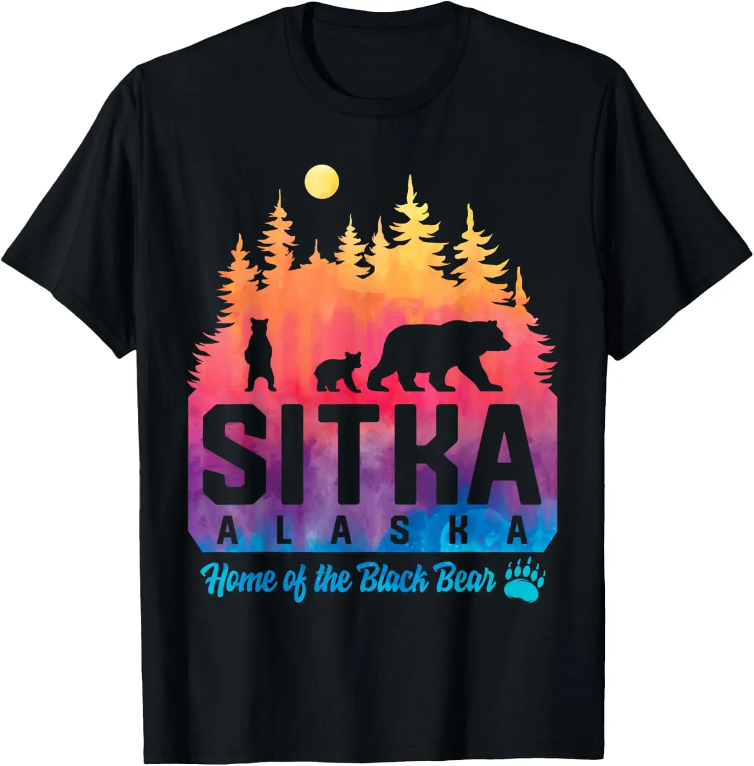 Футболка Tie Dye Mother Bear and Cubs Sitka Alaska