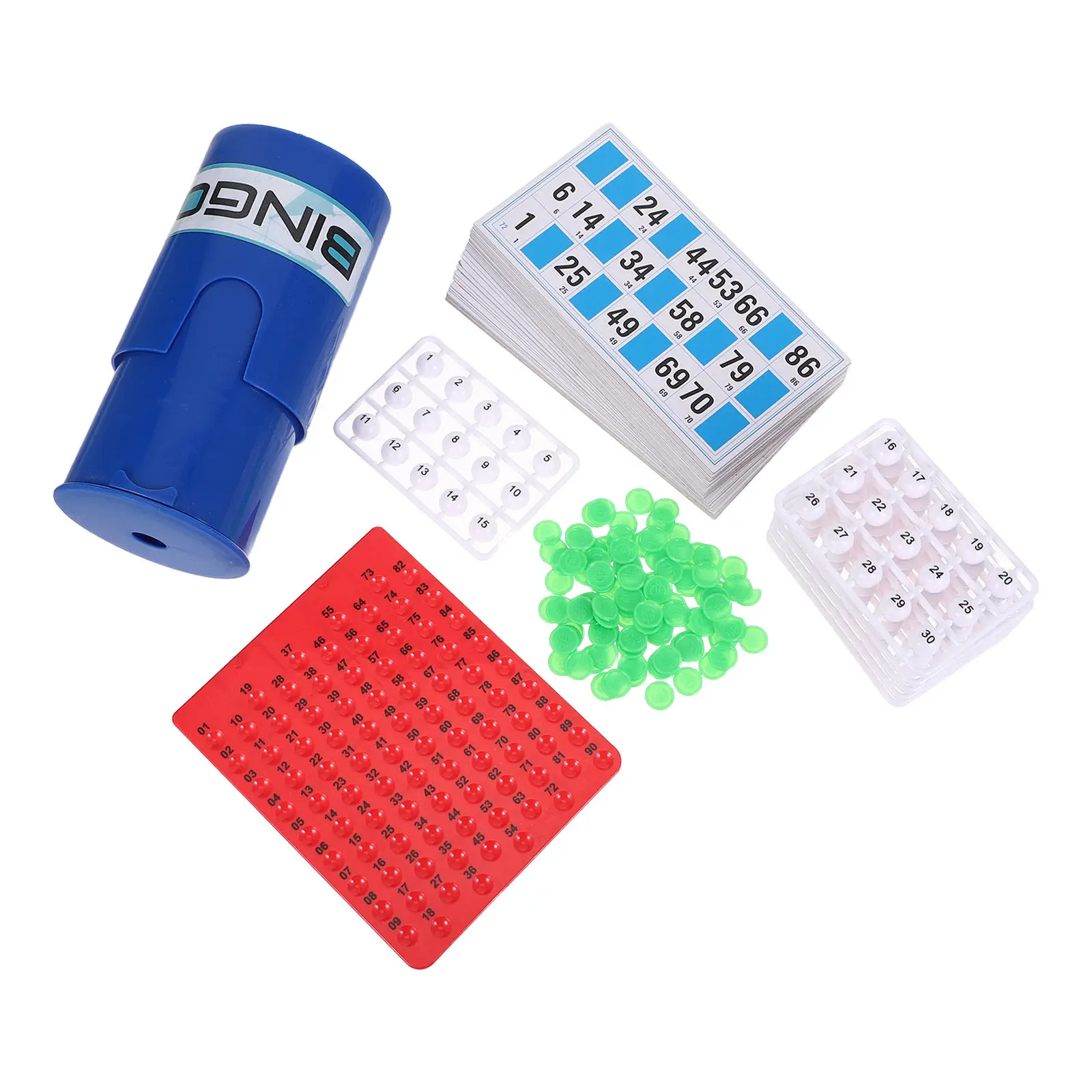 1Set Family Bingo Game for Kids Match Color Game Set 90 Beads 48 Cards 1 Board Portable Birthday Christmas Party Classroom