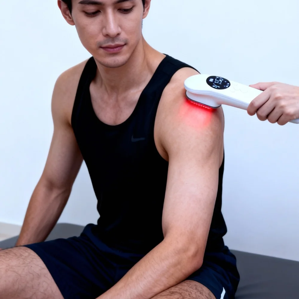 

Portable Cold Laser Therapy Device 17Diodes 650/808 Red NIR Light Pain Relief for Human Pets Home Veterinary Use