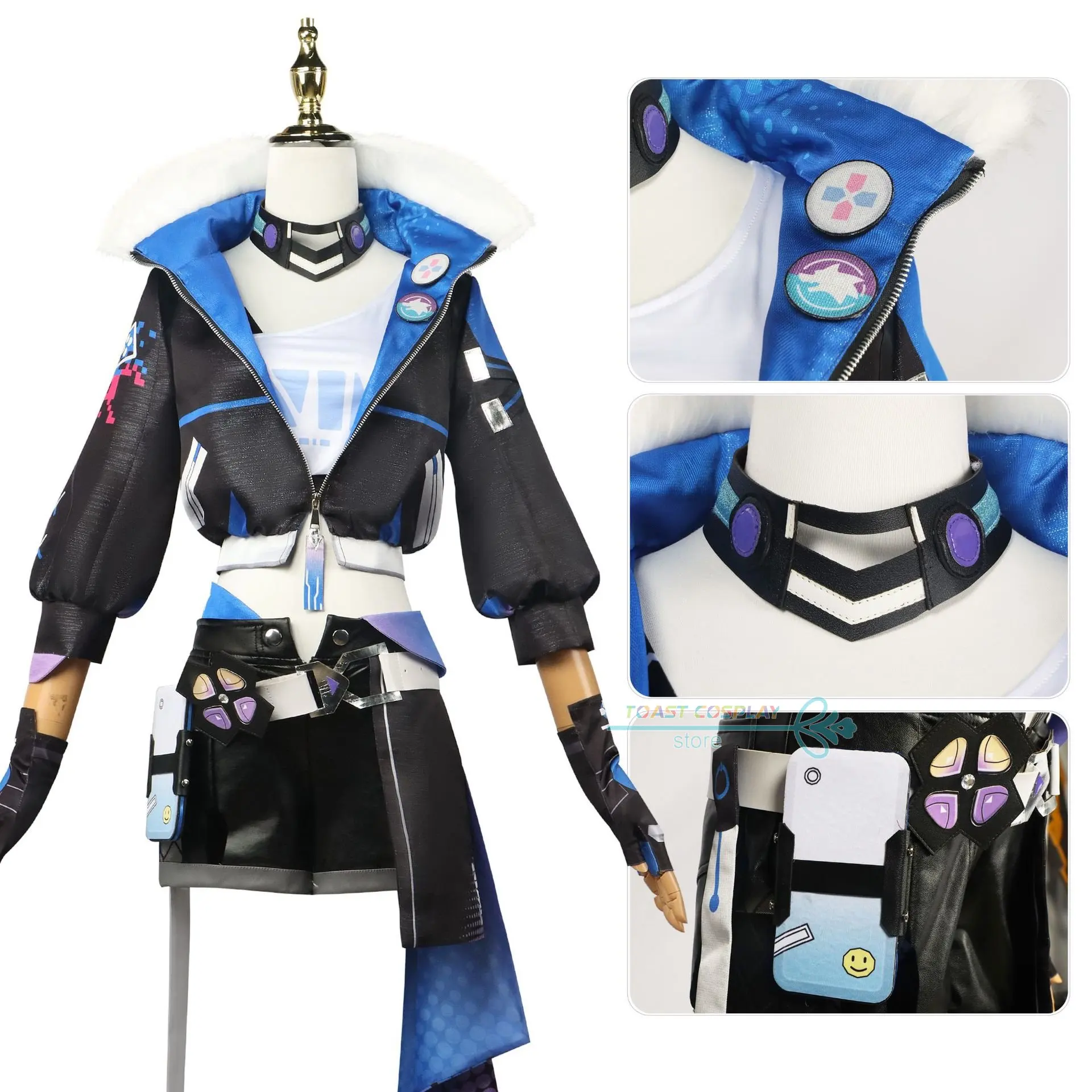 Honkai Star Rail Cosplay Traje para Mulheres, Silver Wolf Game Role Play Uniforme, New Style Cosplay Roupas, Halloween Party Outfits