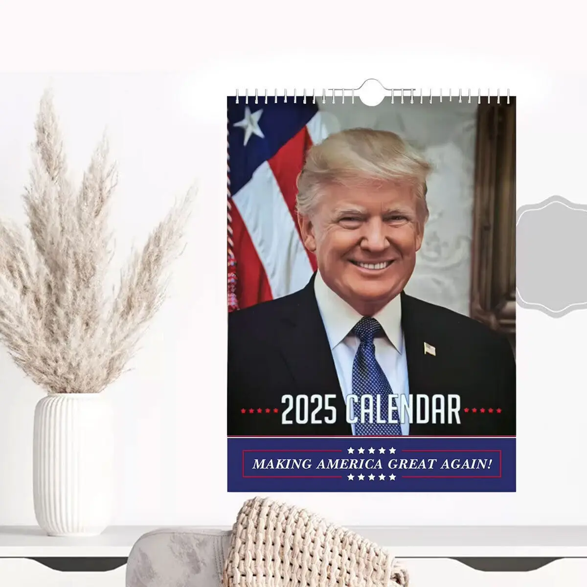 Trump Calendar 2025 Donald Gifts Funny Quirky Monthly Wall Calender Decorations