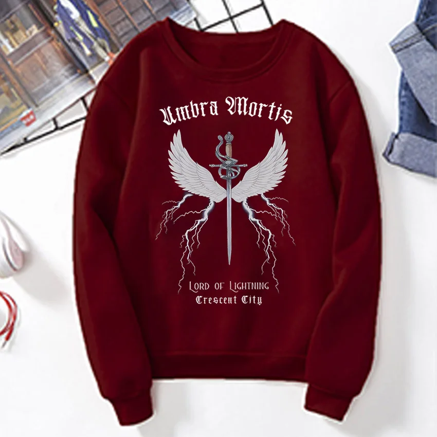 Sarah J Maas Sweatshirt Ruhn Danaan Crescent City Pullover Throne of Glass ACOTAR Crewneck Sweatshirts Velaris Bookish Tops Gift