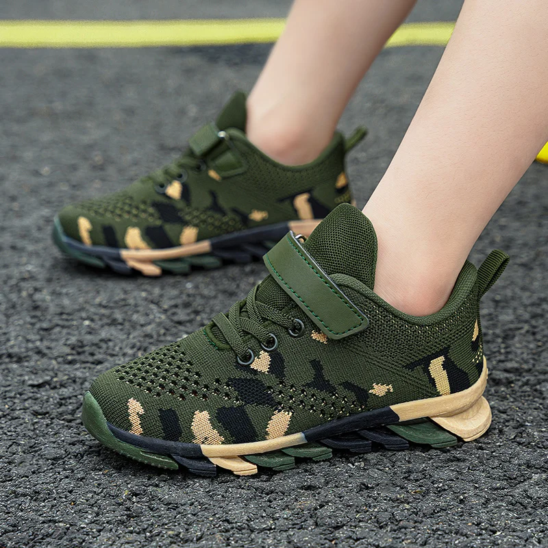 YISHEN scarpe per bambini ragazzi Sneakers Camouflage Summer Camp allenamento militare scarpe da corsa scarpe sportive per bambini Zapatillas Para Chicos