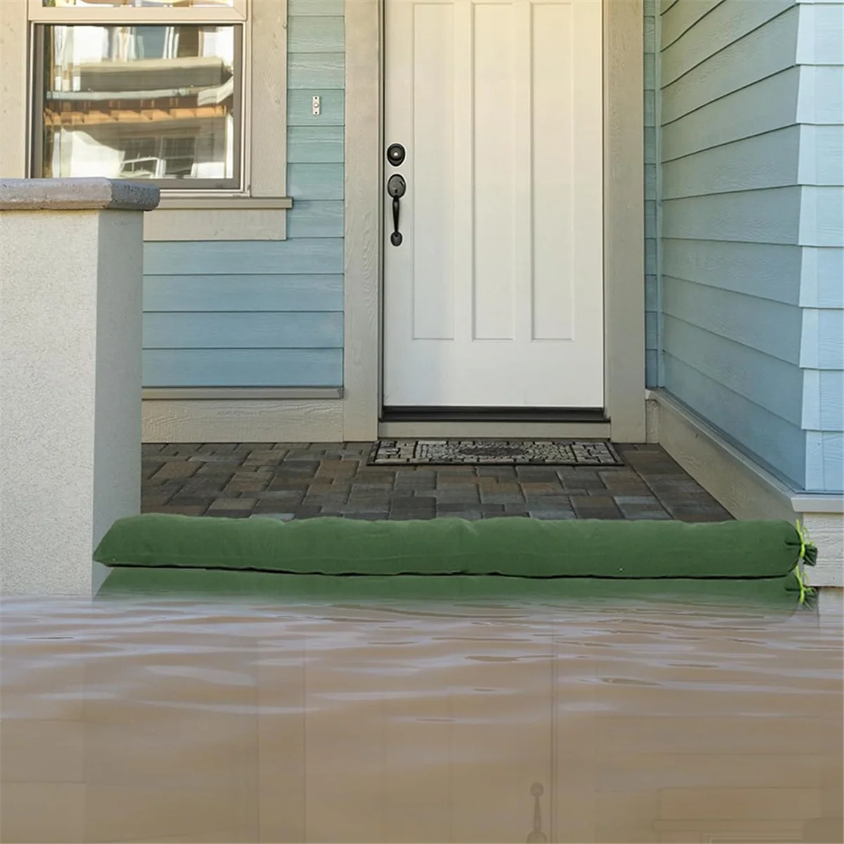 

Lo-ok 4 шт. 3,93 фута x 7,5 дюйма длинные холщовые мешки с песком - утолщенные холщовые мешки с песком для защиты от повеня с эластичной лентой для двери, окна