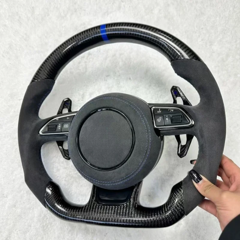 For Audi S1 S3 S4 S5 RS3 RS4 RS5 RS6 RS7 A3 A4 A5 2012-2016 Customized Sport Wheel  Carbon Fiber Steering Wheel Accessories