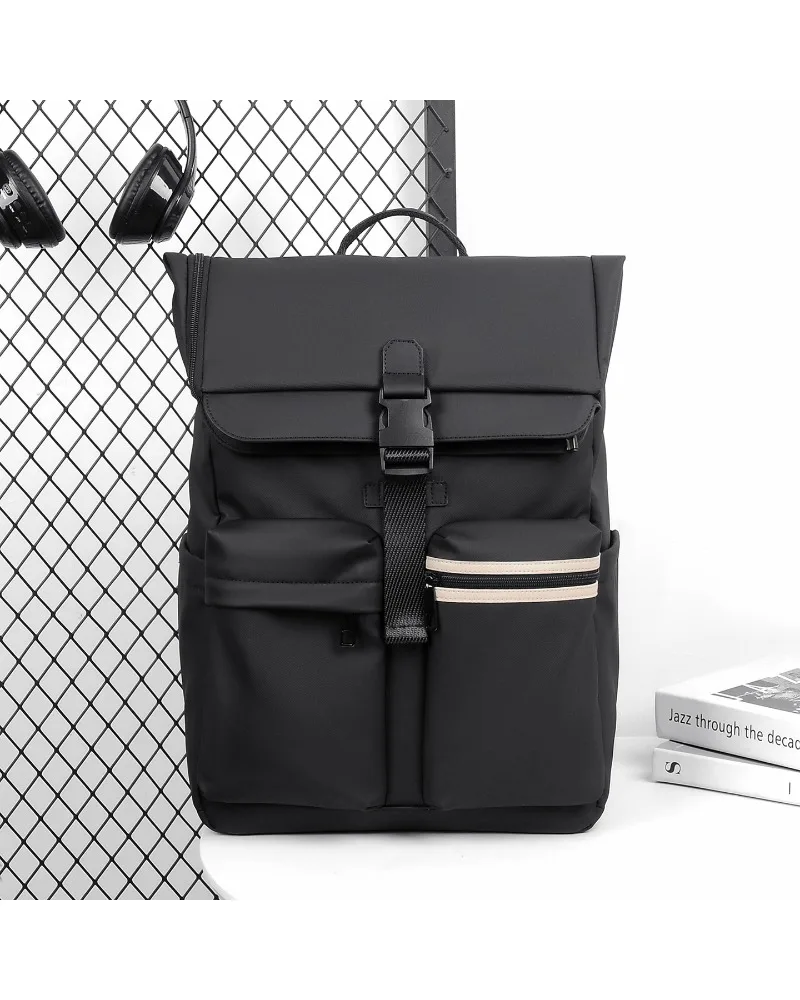 Backpack anti-splashing water burden reduction 15.6 computer bag old money wind backpack large capacity student schoolbag casual
