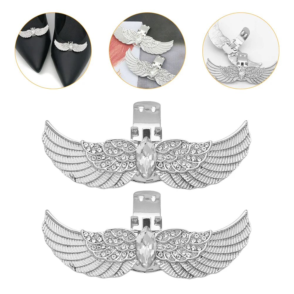 

2Pcs Shoe Clips Decorative Alloy Crystal Buckles High Heel Pumps Bridal Wedding Party Shoe Jewelry Accessories