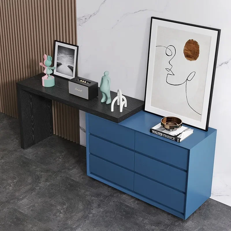 HYS Dresser Desk Combination Integrated Modern Side Retractable Bedroom Multifunctional Locker