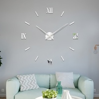 3D Luminous Clock Silent DIY Frameless Digital Wall Clock Quartz Acrylic Mirror Wall Sticker Office Living Room Home Decoration