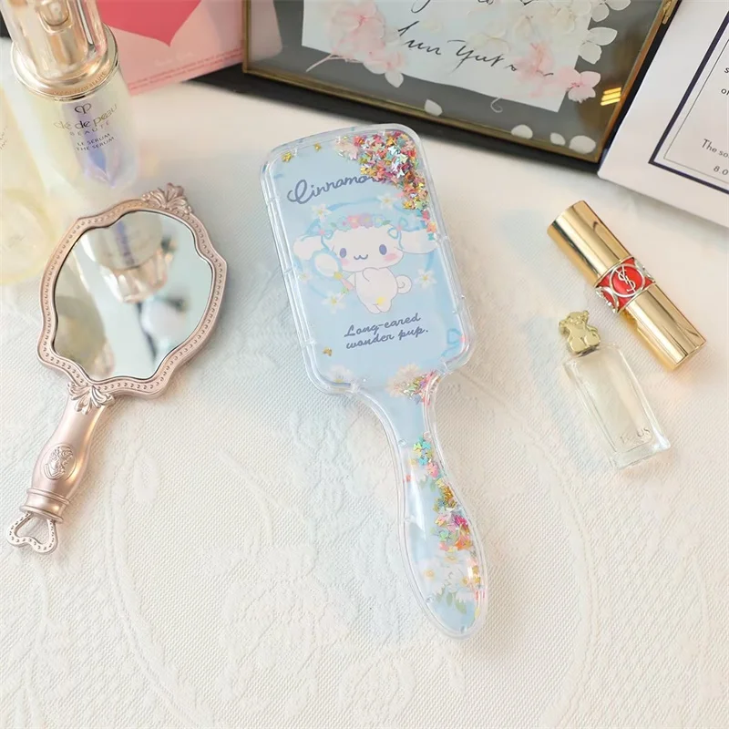 Sanrio Airbag Comb para Meninas, Pente Anime Kawaii, Kuromi, Cinnamoroll, Minha Melodia, Pochacco, Hello Kitty, Organize Pentes De Cabelo, Presentes