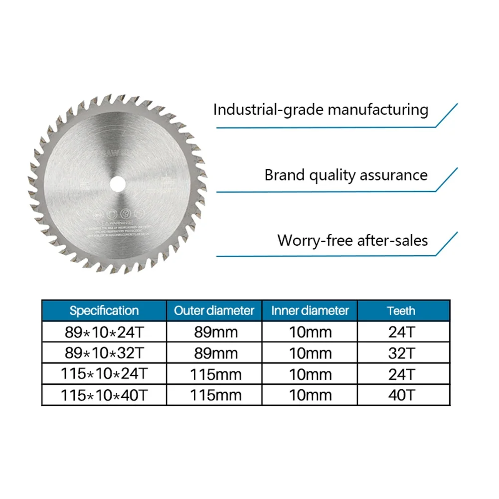 Piła tarczowa Akcesoria Piła tarczowa TCT Drewno Miękkie 10mm 24T 32T 89mm/115mm Szlifierka kątowa Piła tarczowa