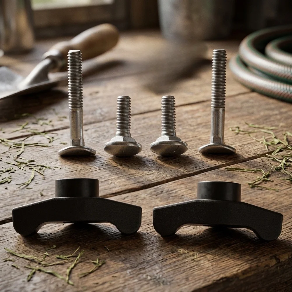 2 Handles and 4 Bolts Handle Bolt Kit for Consistent Torque Transfer and Joint Stability in Household Applications