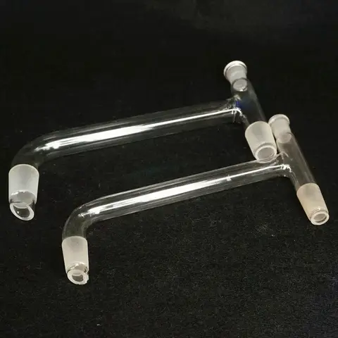 #14 #19 #24 #29 조인트 스토퍼, 붕규산 유리 각도 75-각도 105 어댑터 증류 헤드 실험실