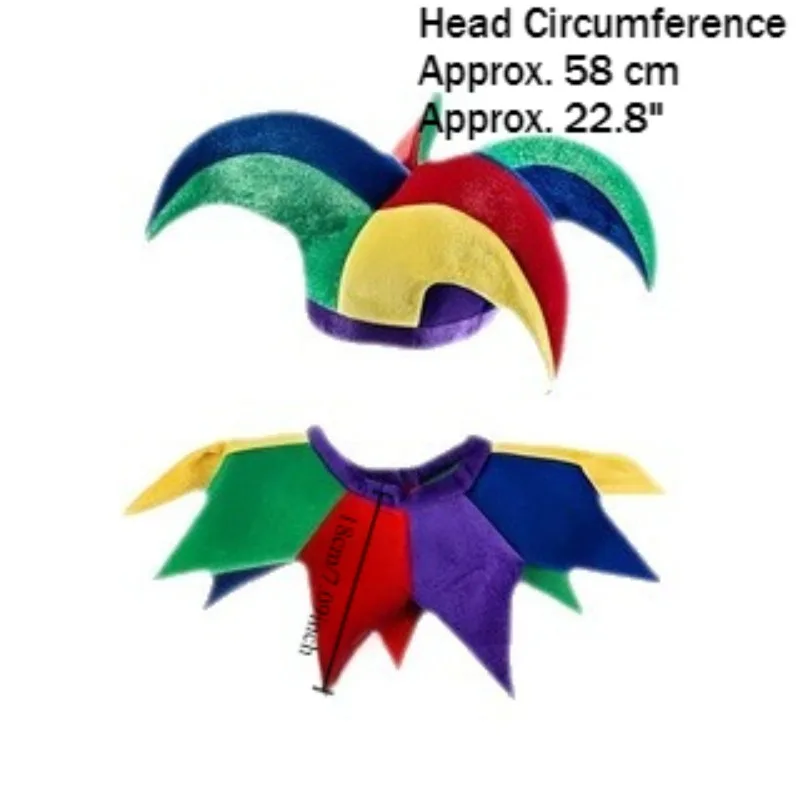 Spliced Triangle Four Point Carnival Hat Clown King Cosplay Neck Collar Party Dress Up Prop