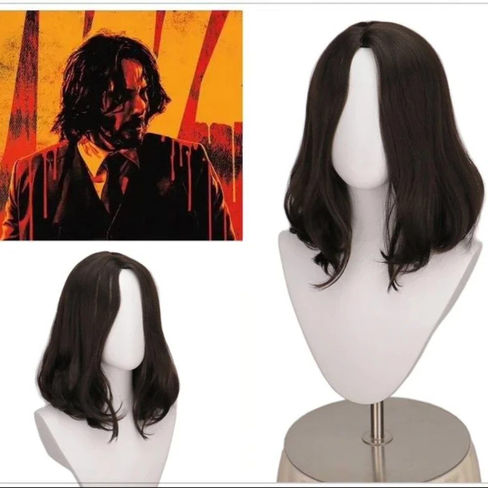 john wick chapter 4 Dark Professor Wizard Costume Wig Long Mens Wigs Michael Jackson Vega For Adults