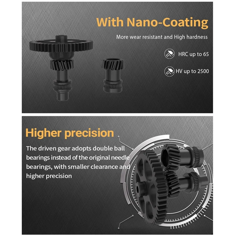 CNC Pom Helical Gear Nano Coating Hardened Steel Higher Precision 1-Piece Gear Kit For VORON 0.2 2.4 Trident CW1 CW2 Parts