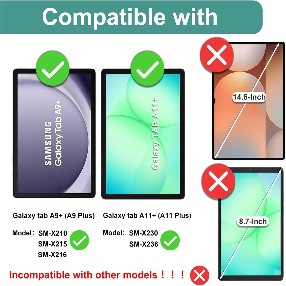 2 PCS Tablet Tempered Glass Screen Protector For Samsung Galaxy Tab A11+ 2025 11 Inch A9 Plus 2023 Anti Scratch Protective Film