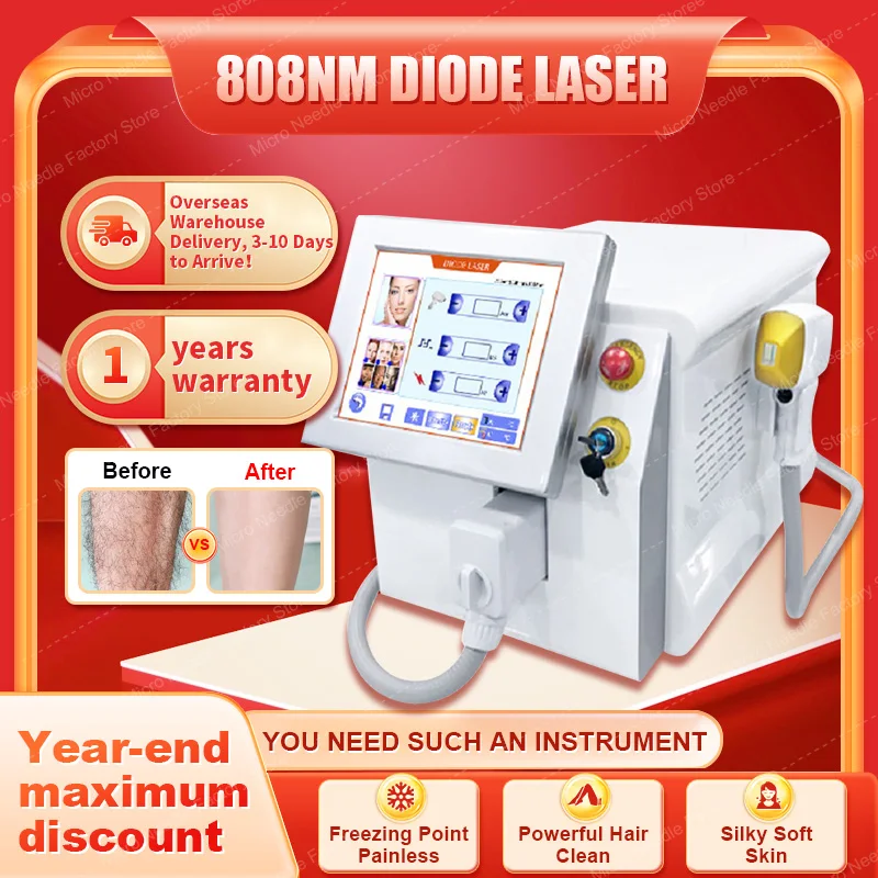 Macchina per la depilazione laser a diodi 3 lunghezze d\'onda 755 1064 808nm Laser Ice Platinum Depilazione permanente indolore Alexandrit CE