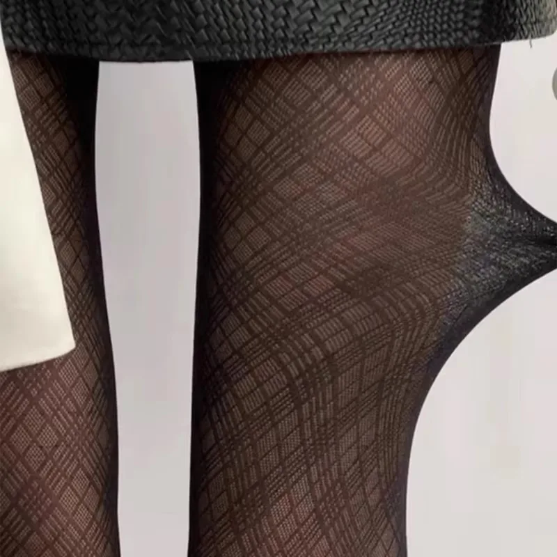 Sexy Black Houndstooth Stockings Lingeries for Women Girls Tights High NightClub Party Gift Women Pantyhose image 4
