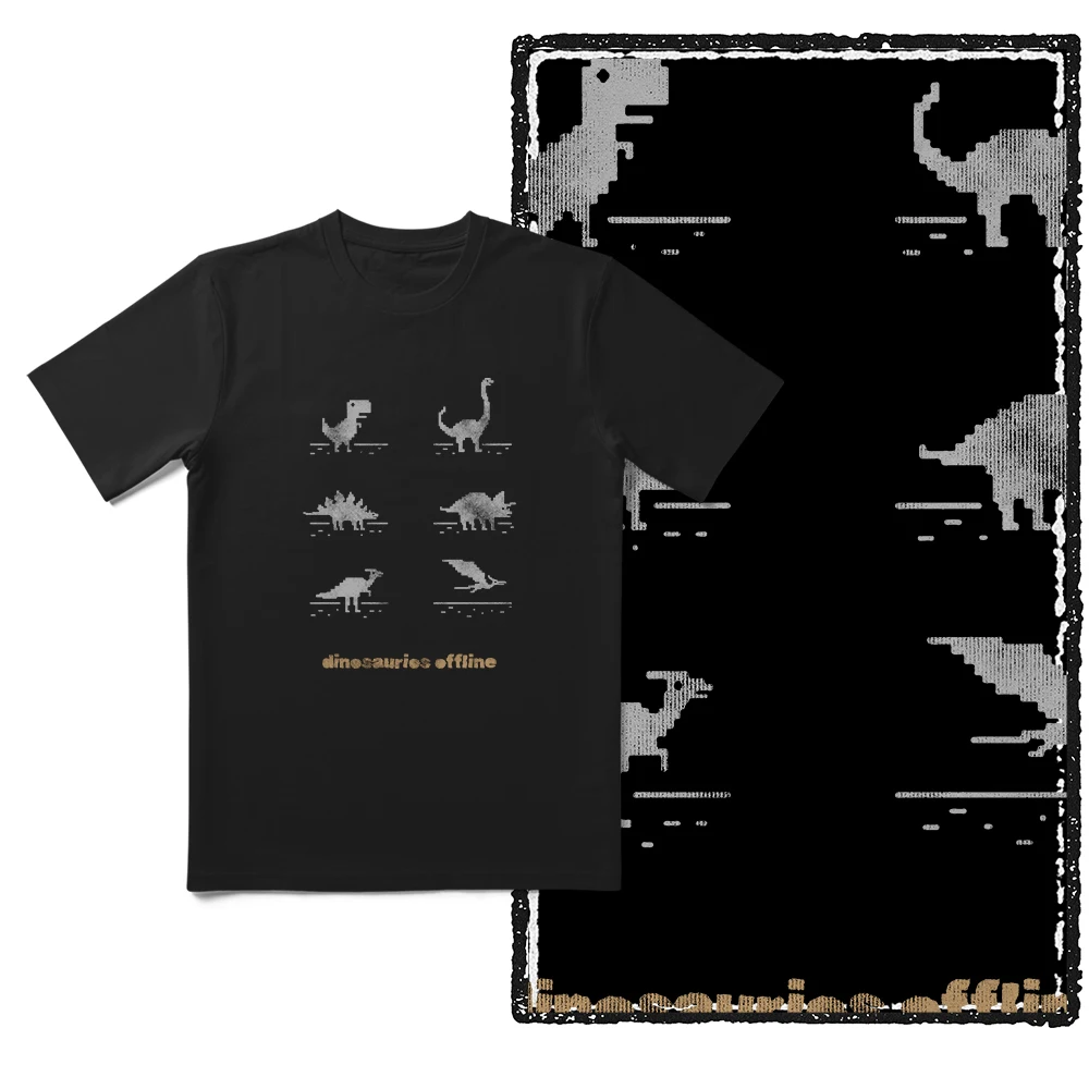 THE COOLMIND 100% Cotton Cool Dino Game Print Men T Shirt Casual Summer Loose Men Tshirt o-neck Male Tshirt Tops Tee Shirts