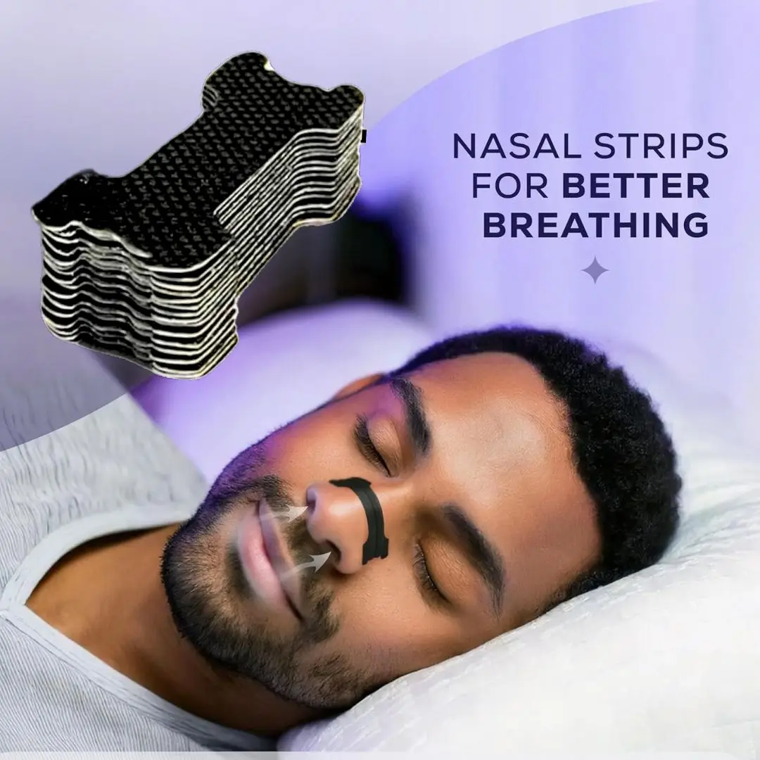 

Назальные полоски для сна, 60 упаковок, идеальные полоски для носа для дыхания и раствора от храпа, облегчение заложенности носа для мужчин и женщин